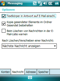 E-Mail-Einstellungen O2 Xda Orbit 2