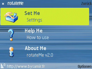 Viele komfortable Einstellmöglichkeiten und eine wirklich praktische Hilfefunktion - RotateMe 2.0